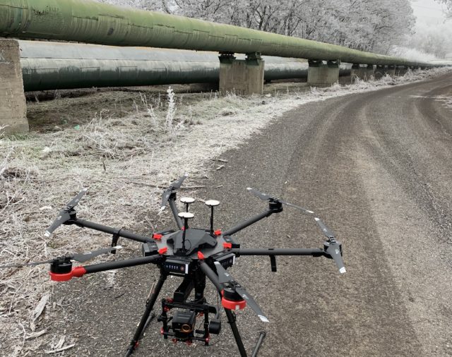 Pipeline inspection with thermal camera