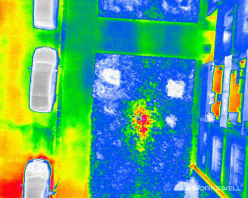 Workswell WIRIS Pro Pipeline inspection damage pipeline under the ground